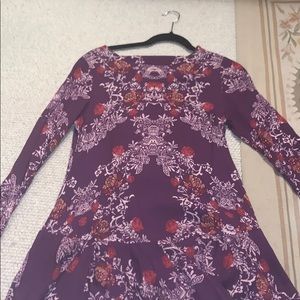 Free People Long Sleeve Patterned Mini Dress💓